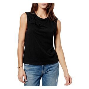 JOIE Womens Black Sleeveless Crew Neck T-Shirt S